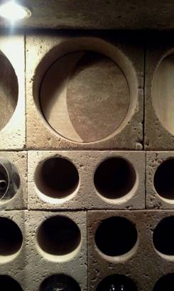  WineMod Design:Modular System in travertine antique for cellar,winery and winebar